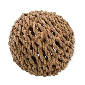 Rattan Rope Ball 9" Natural Sphere Rustic Boho Home Decor Accent Organic VG